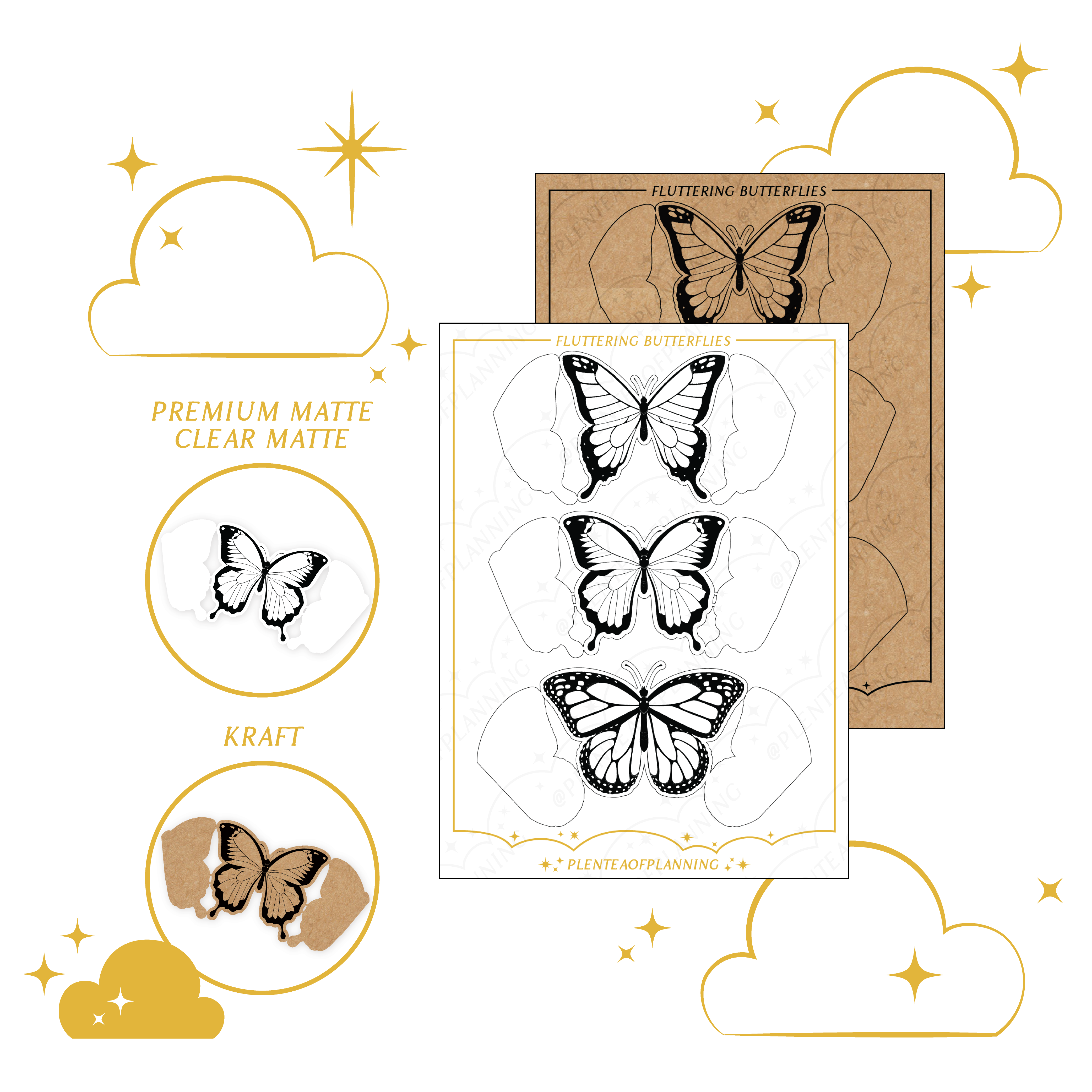 Butterfly Flutter Bye Color Your Own Pouch – Coloring Your Own